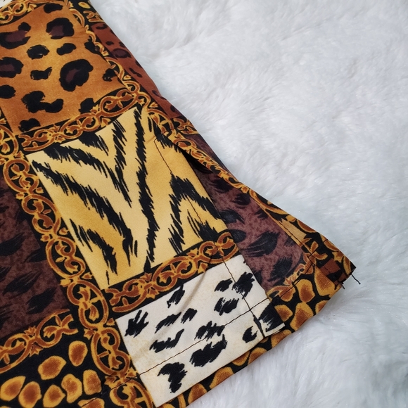 Bon Worth Vintage Short Sleeve Cheetah Print Top sz XS Petite - Picture 4 of 7